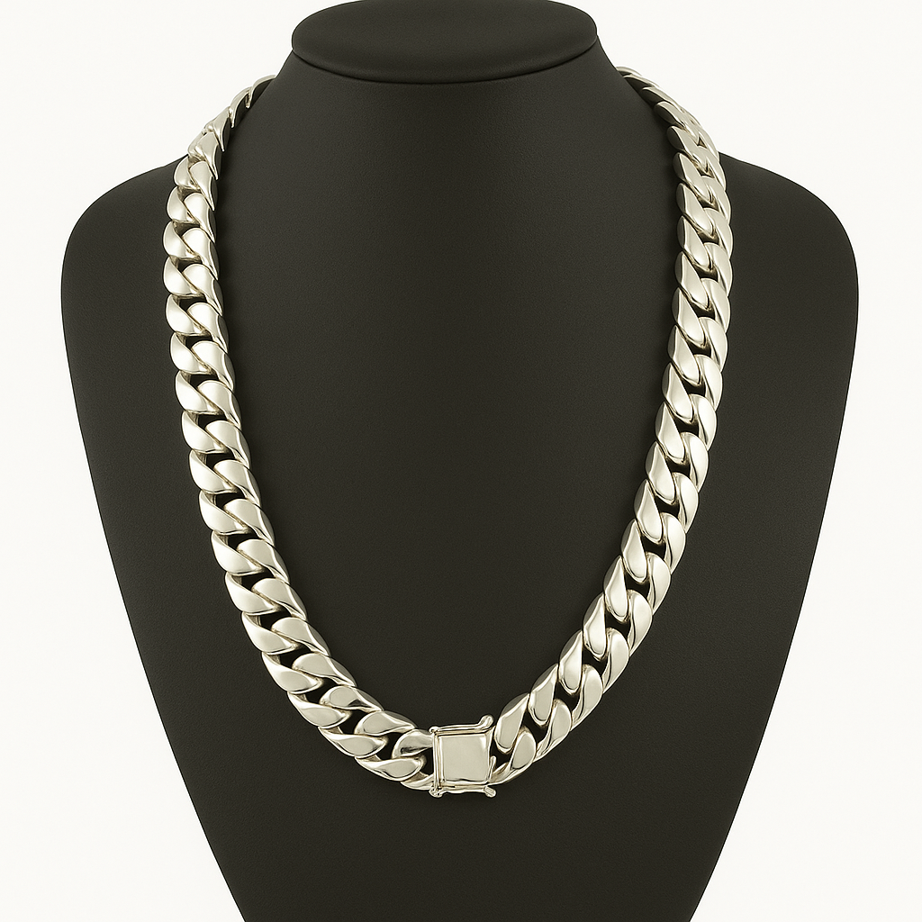 999 Sterling Silver Cuban Chain 14mm 400gr