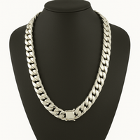 Thumbnail for 999 Sterling Silver Cuban Chain 14mm 400gr