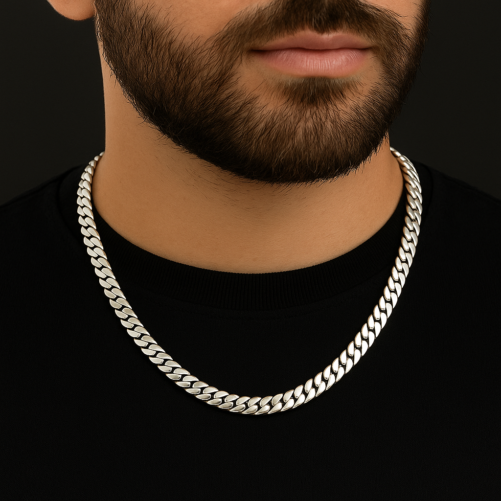 7mm Cuban Chain 999 Sterling Silver