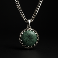 Thumbnail for Collar Jaspe Verde - Plata 950