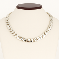 Thumbnail for Cadena Cubana de Plata ley 999 12mm 45cm
