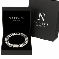 Thumbnail for 999 Silver Miami Cuban Bracelet – 14mm with Iced Clasp (22cm / 8.6”)