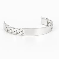 Thumbnail for Cuban link bracelet in 950 sterling silver, 11 mm, 95 g.
