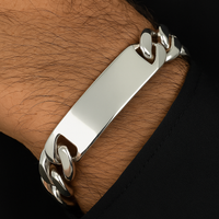Thumbnail for Cuban link bracelet in 950 sterling silver, 11 mm, 95 g.