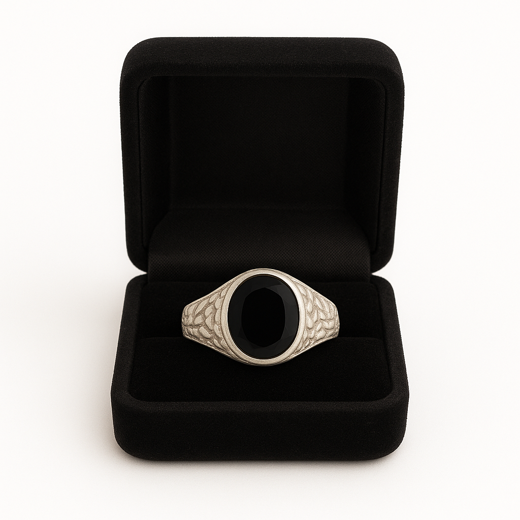 Pack Anillo Oval labrado y Pulsera Fígaro de Plata 950