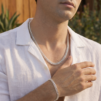 Thumbnail for Set Lomo de Corvina 6 mm – Cadena + Pulsera de Plata 950