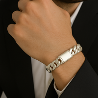 Thumbnail for 12mm Cuban Link Bracelet 999 Silver