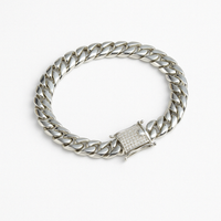Thumbnail for Brazalete Miami Cuban 8mm Plata Pura 999