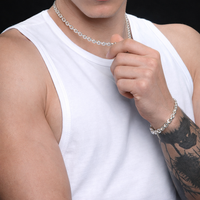 Thumbnail for 950 Silver Forcet Chain and Bracelet