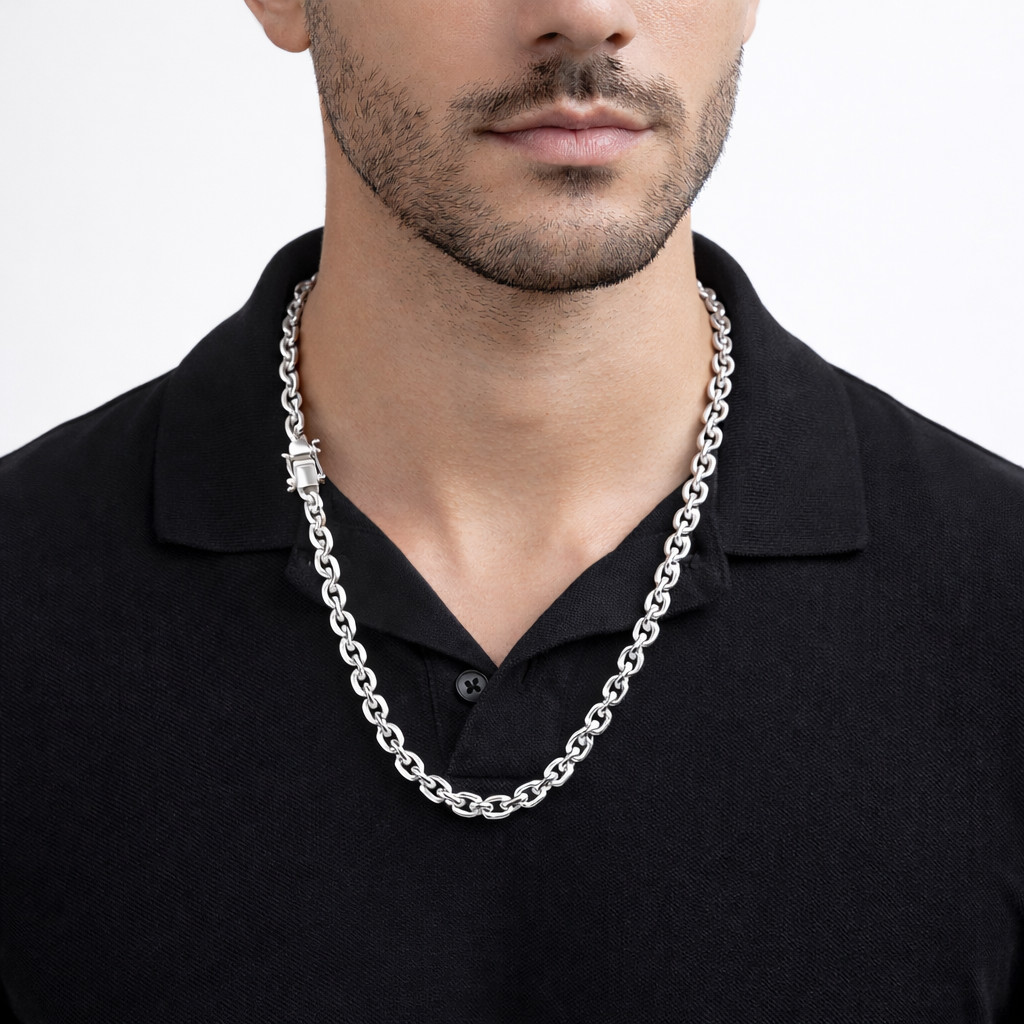 950 Silver Forcet Chain 6mm