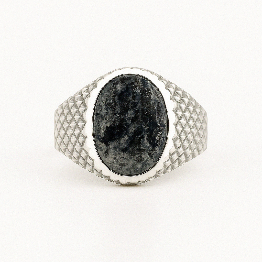 Terra Obsidian Stone Ring