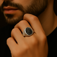 Thumbnail for Terra Obsidian Stone Ring