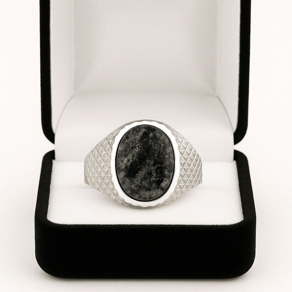 Terra Obsidian Stone Ring