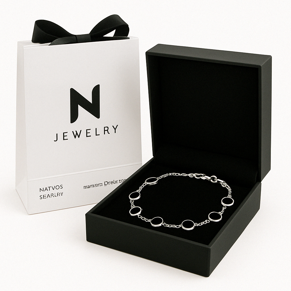 EQUAL BRAZALETE ONYX PLATA LEY 950