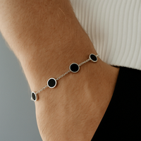 Thumbnail for EQUAL BRAZALETE ONYX PLATA LEY 950