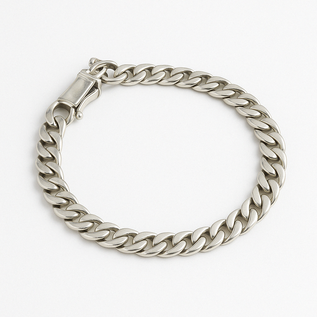 950 Silver Bracelet, Corvina Loin Model, 6mm