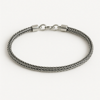 Thumbnail for Pulsera Espiga En Plata Ley 950  Quemada