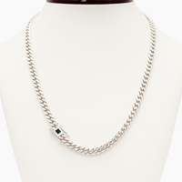 Thumbnail for 999 Silver Miami Cuban Chain – Onyx Clasp 6mm / 55cm