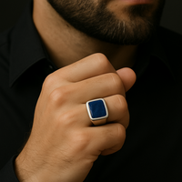 Thumbnail for Anillo EGEO SIGNET – Lapislázuli Plata 950