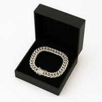 Thumbnail for Pulsera Malla de Plata 950 - 7mm de ancho