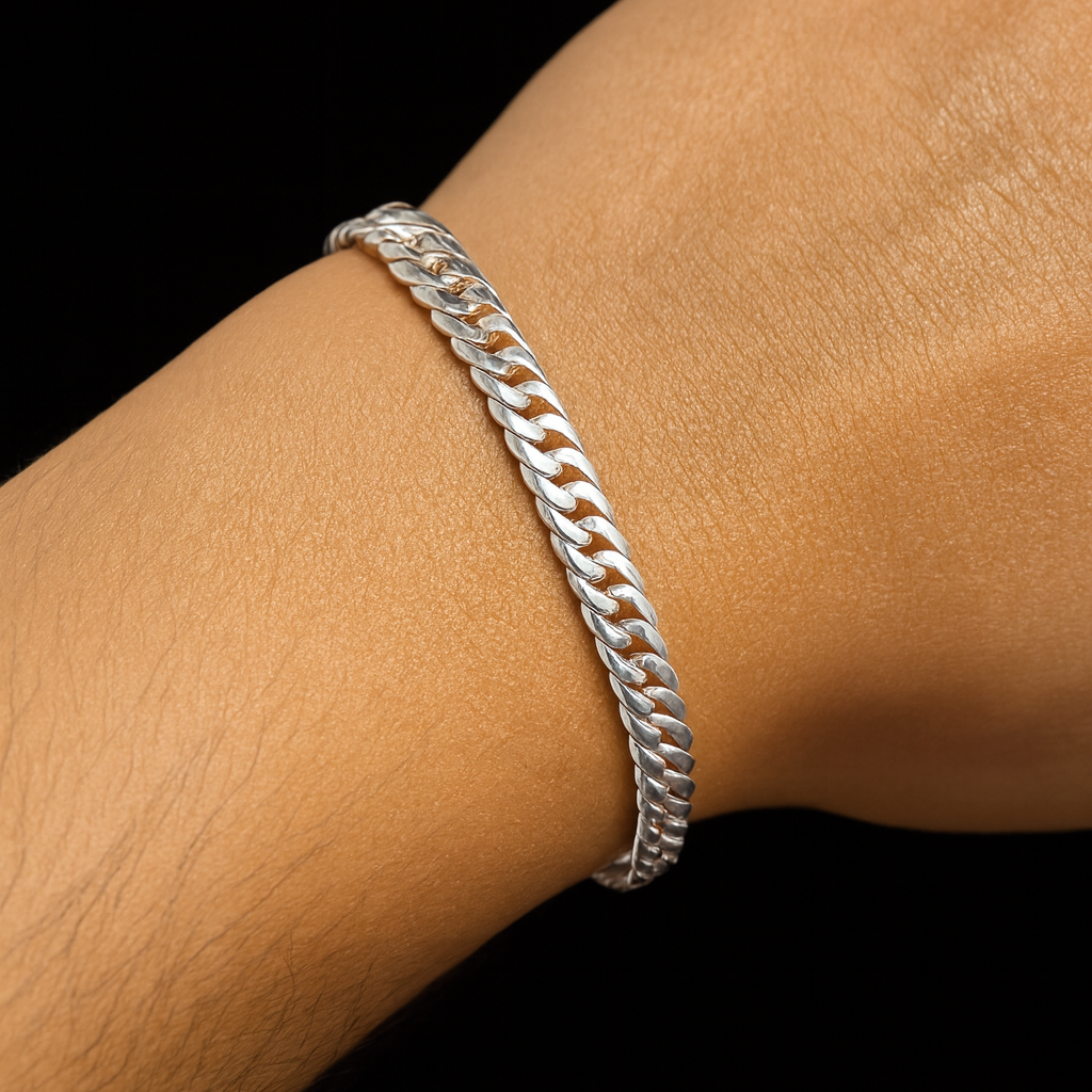 Pulsera Malla 5mm en Plata 950 para Hombre – Estilo Elegante y Atemporal