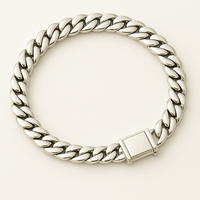 Thumbnail for Pulsera Eslabones Cubanos 6mm - Plata 999