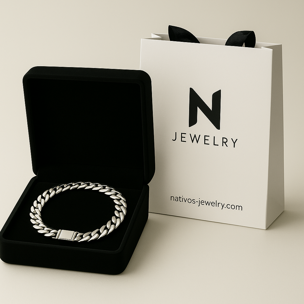 Pulsera Eslabones Cubanos 6mm - Plata 999