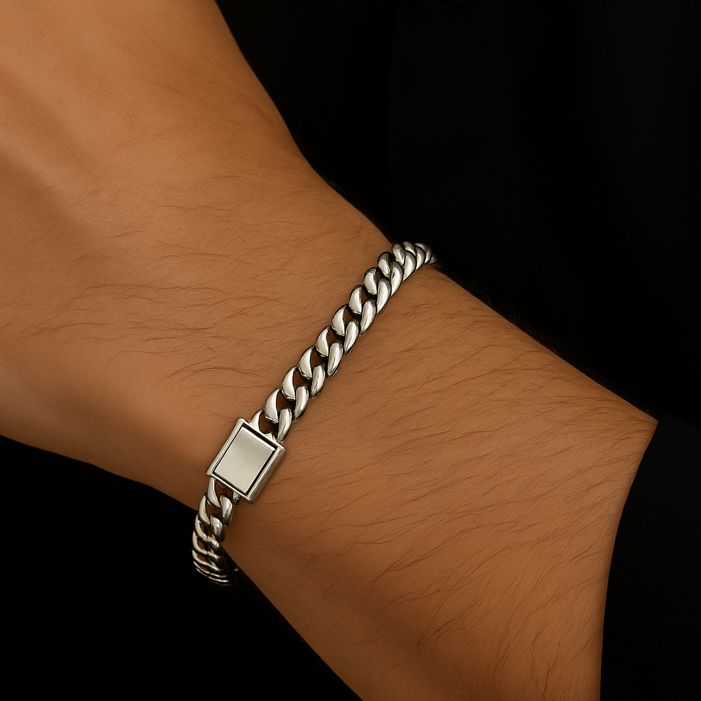 Pulsera Miami Plata 5mm- Plata Pura 950
