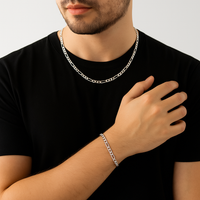 Thumbnail for Cadena y Pulsera Fígaro 3mm en Plata 950