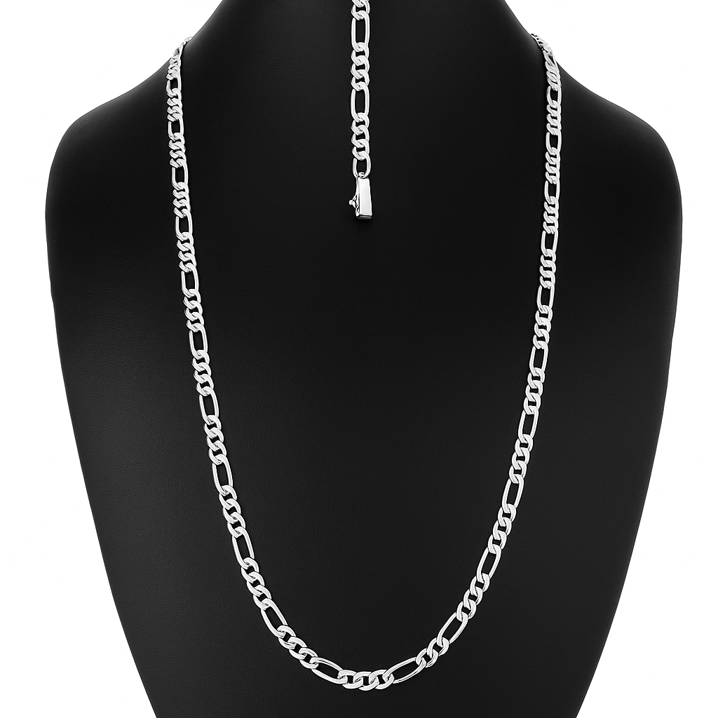 Cadena y Pulsera Fígaro 3mm en Plata 950