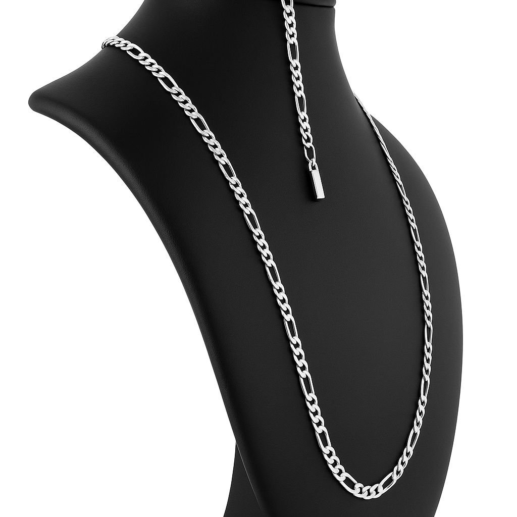 Cadena y Pulsera Fígaro 3mm en Plata 950