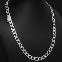 Thumbnail for 950 Sterling Silver Hexagonal Chain 5mm 60cm