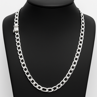 Thumbnail for 950 Sterling Silver Hexagonal Chain 5mm 60cm