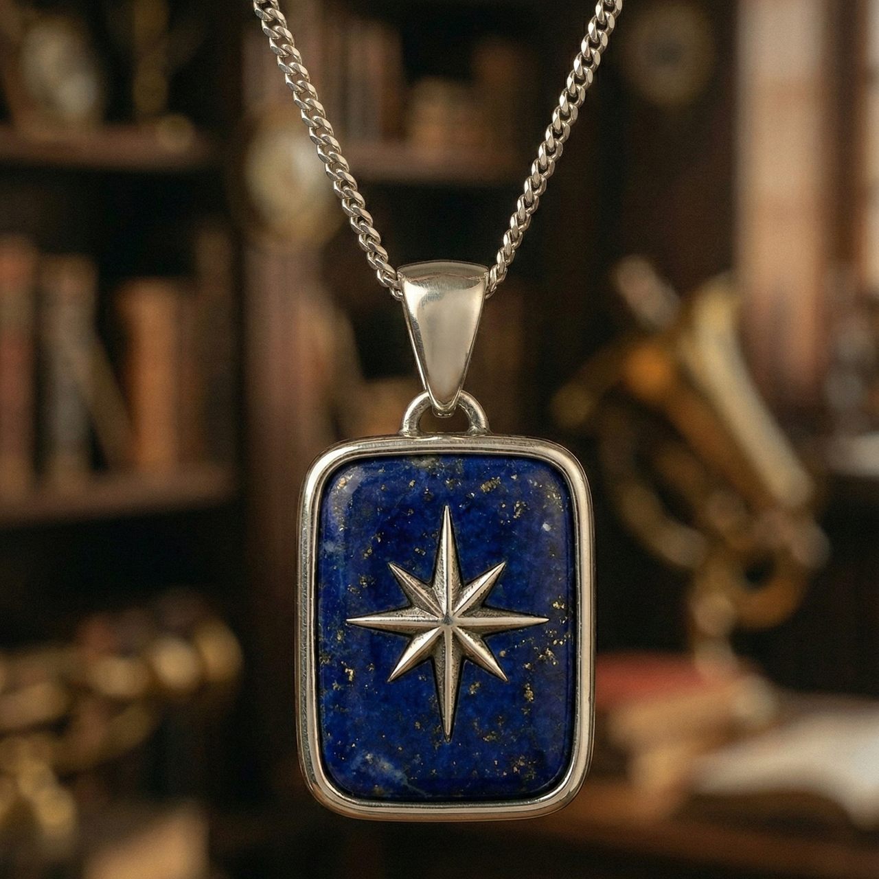 Lapislazuli Renacer — Silver Necklace 950 (55cm)