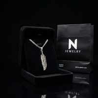 Thumbnail for 950 Sterling Silver Feather Necklace and Pendant