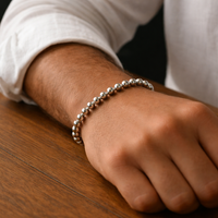 Thumbnail for Cuentas Carácter — Silver Beaded Bracelet 950