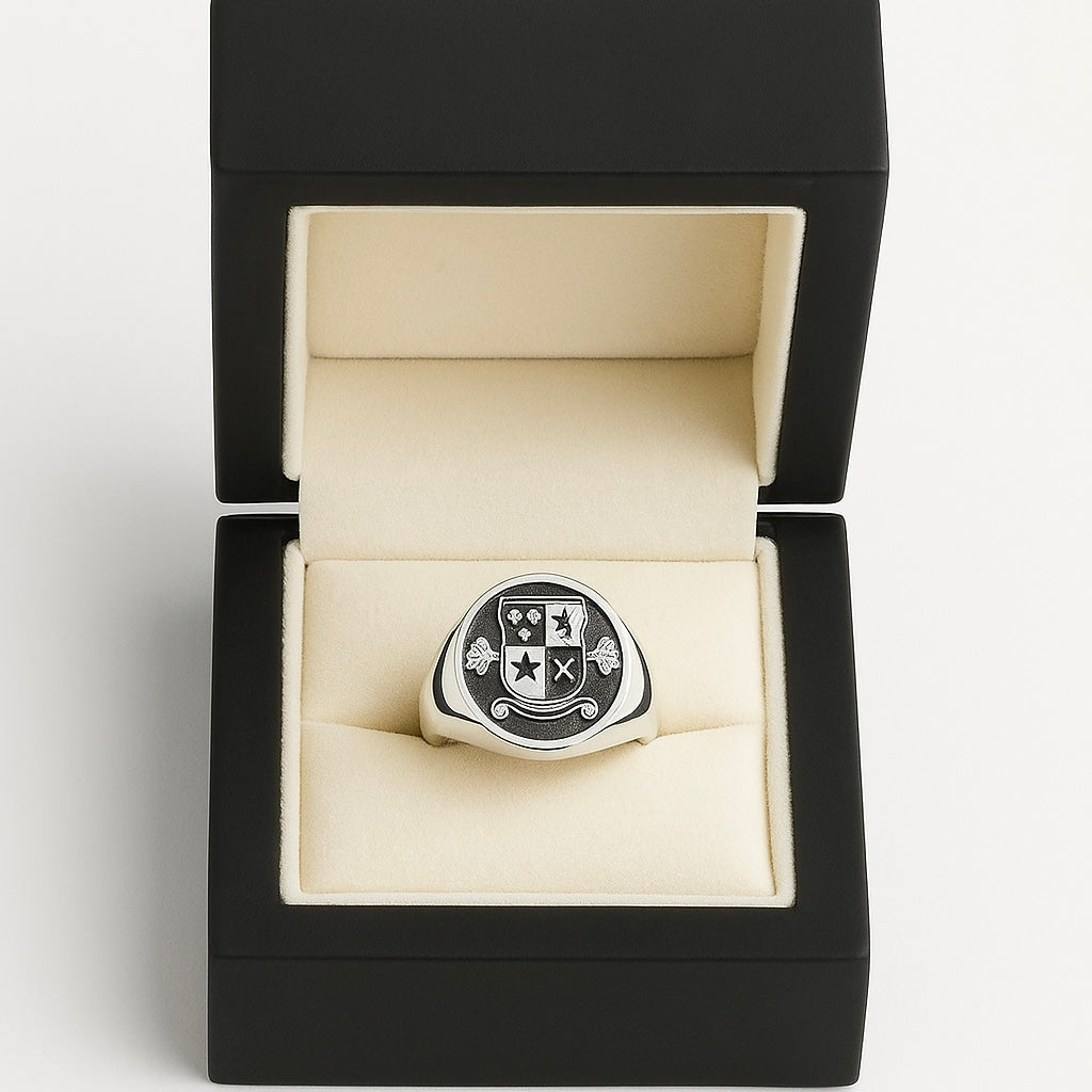 Anillo Heráldico en Plata 950 — Pinky Ring de Poder
