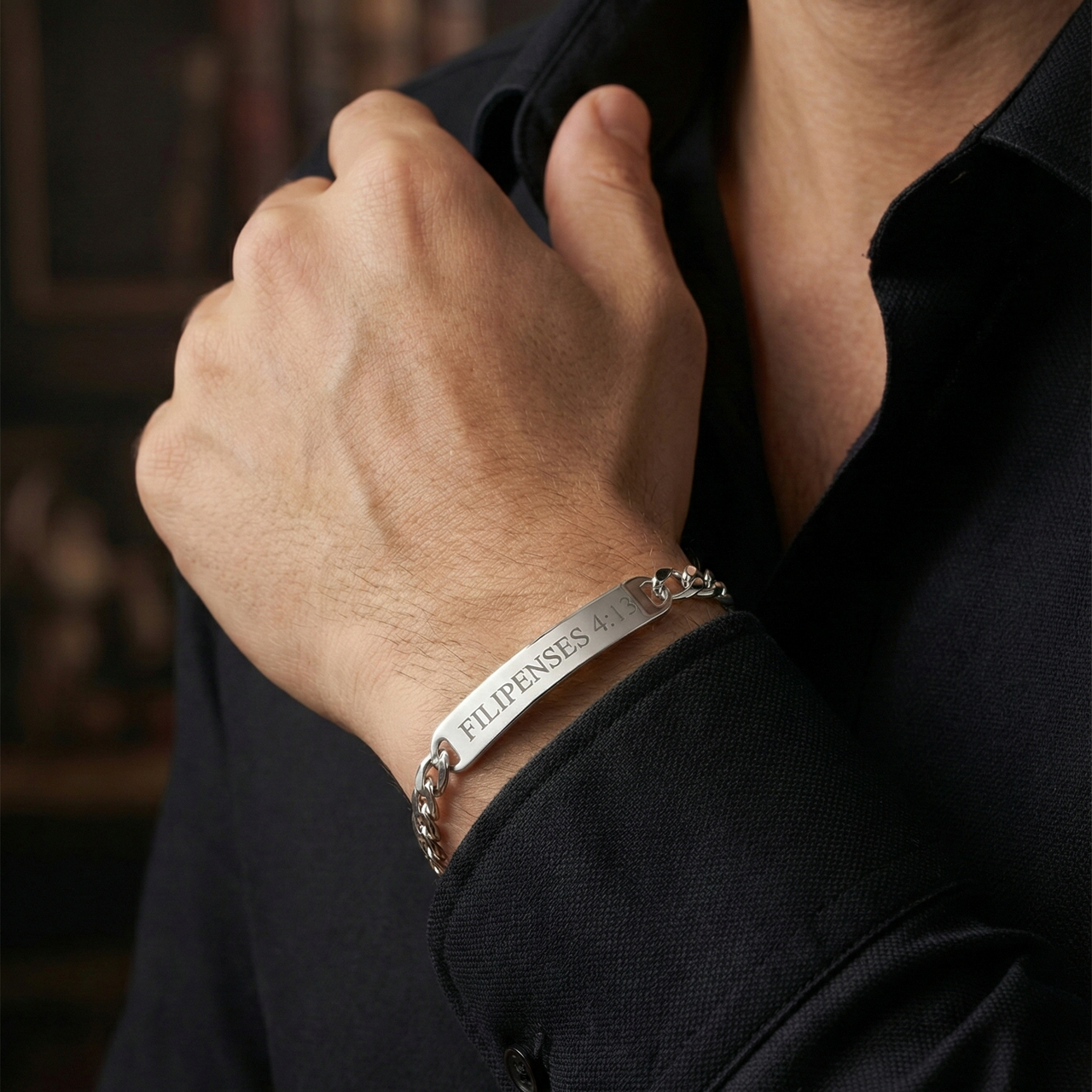 Fígaro Identidad 6mm — Silver ID Bracelet 950