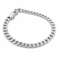 Thumbnail for 950 Silver Bracelet, Corvina Loin Model, 6mm