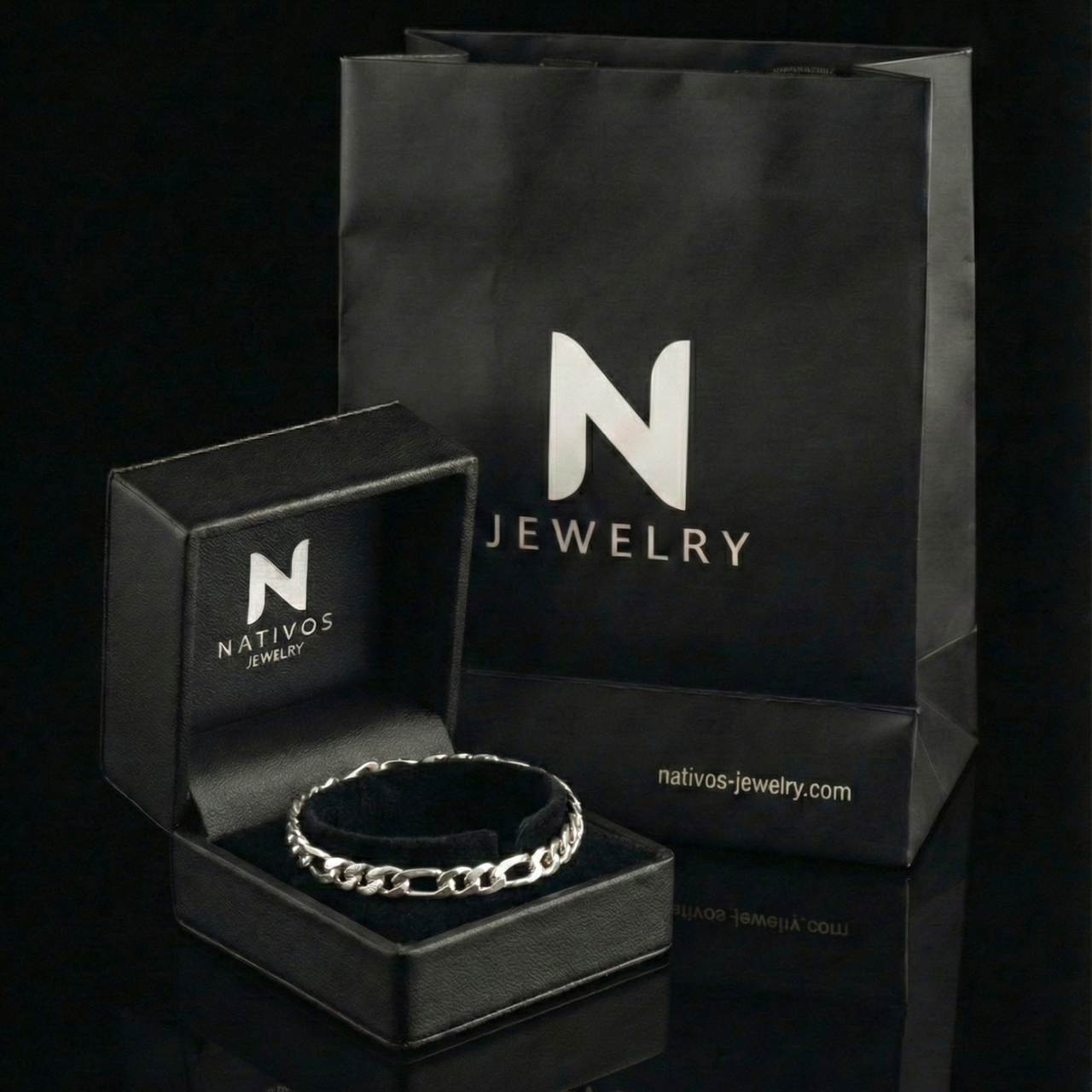 Fígaro Clásico 3mm — Silver Bracelet 950