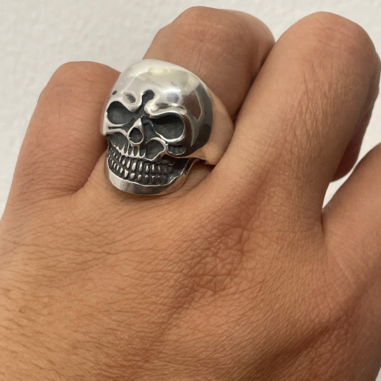 Anillo Calavera rock de Plata 950