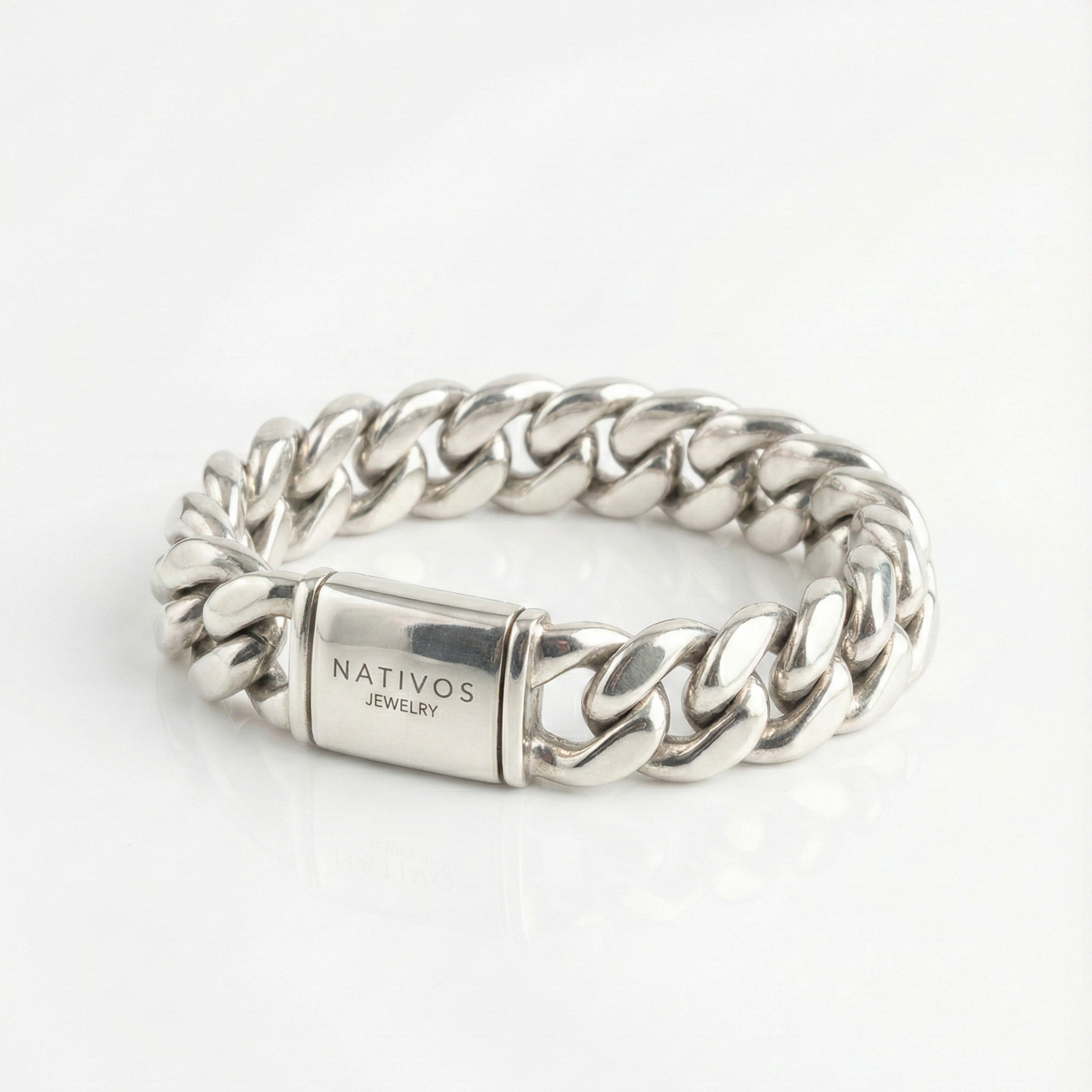 Miami Imperio 16mm — Silver Cuban Bracelet 999