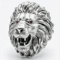 Thumbnail for Anillo León de Plata 950 – Predator