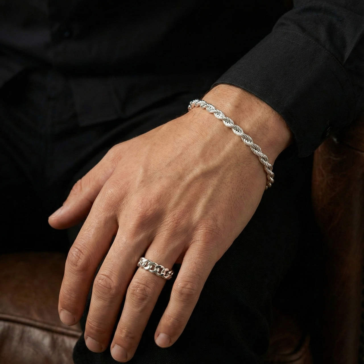 Rope Character — 3mm Silver Bracelet 950