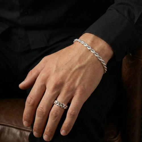 Rope Carácter — 3mm Silver Bracelet 950