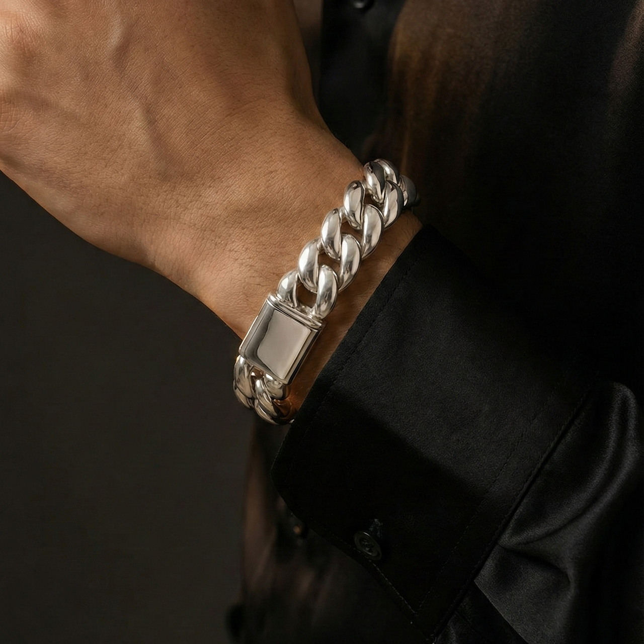 Miami Imperio 16mm — Silver Cuban Bracelet 999