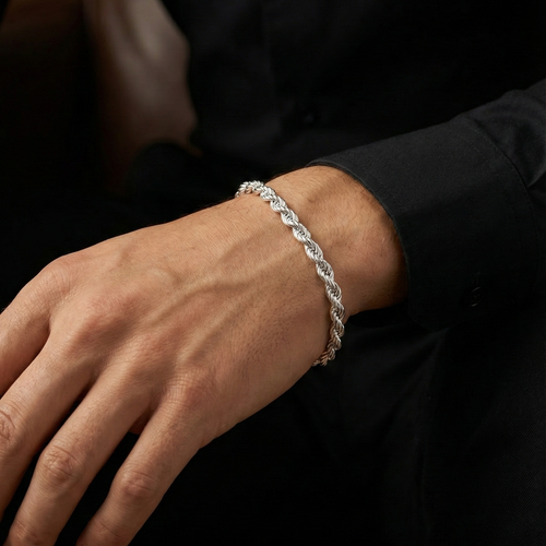 Rope Carácter — 3mm Silver Bracelet 950