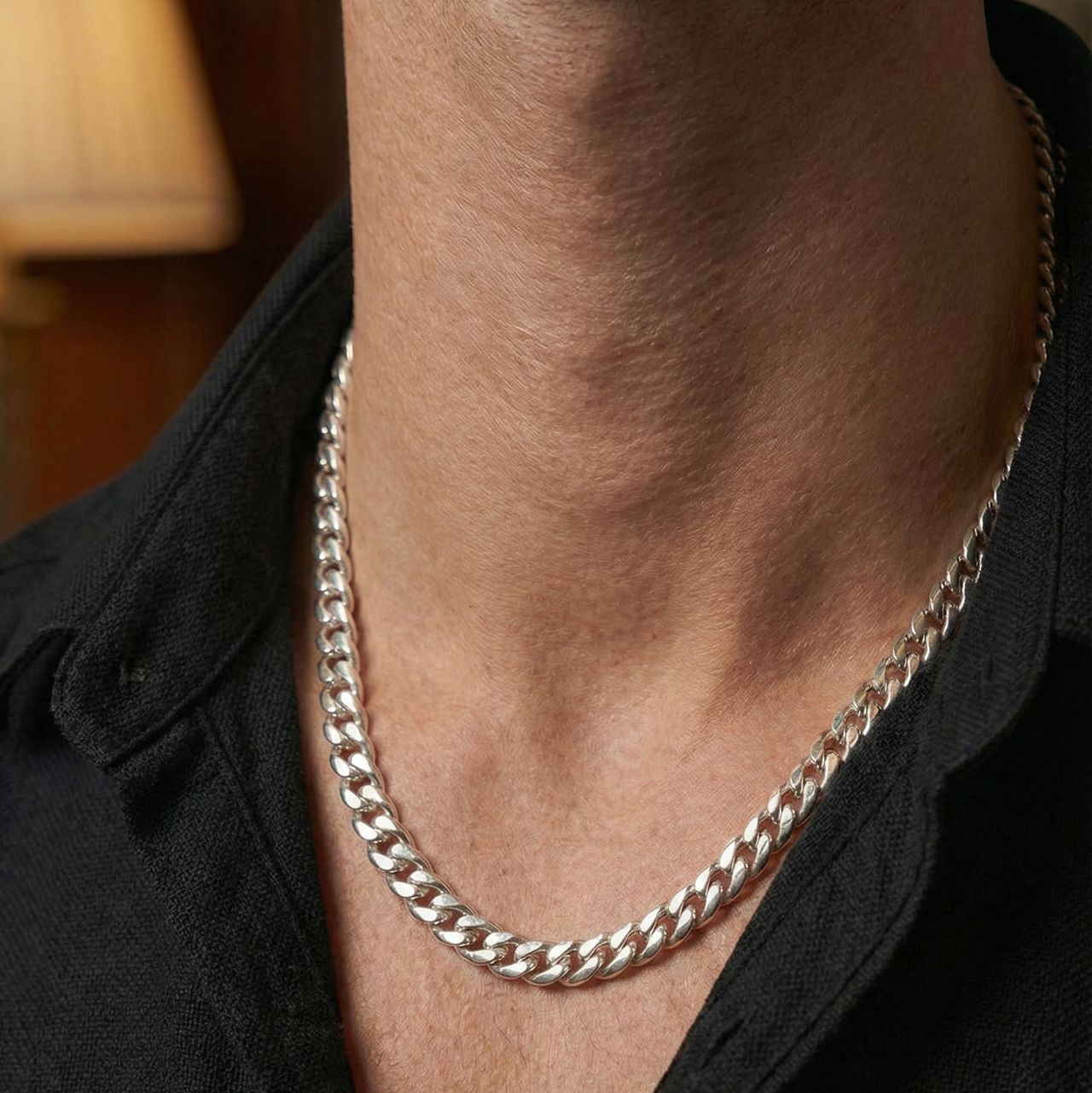 Lomo de Corvina 7mm — Cadena Plata 950