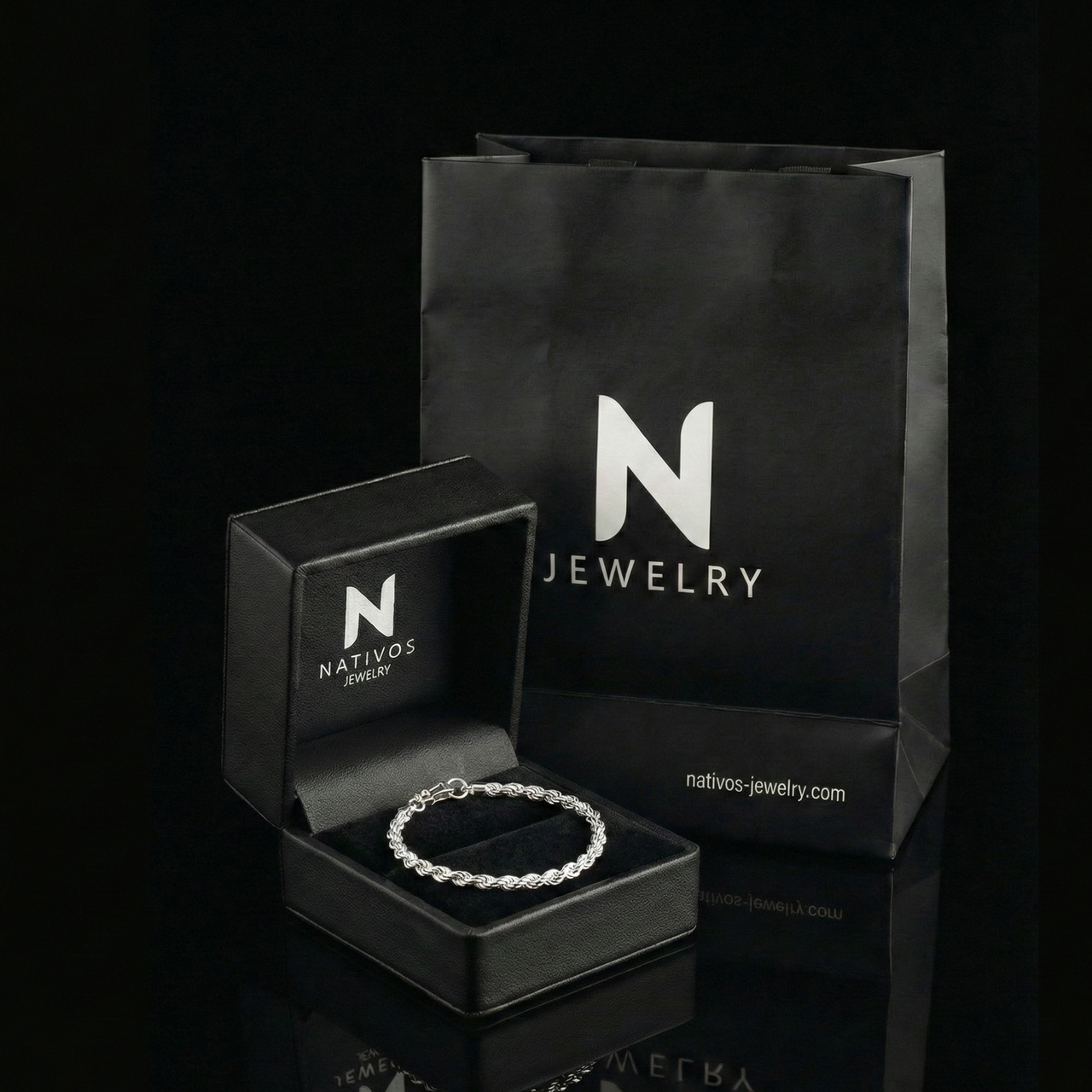 Rope Diario 2mm — Silver Rope Bracelet 950