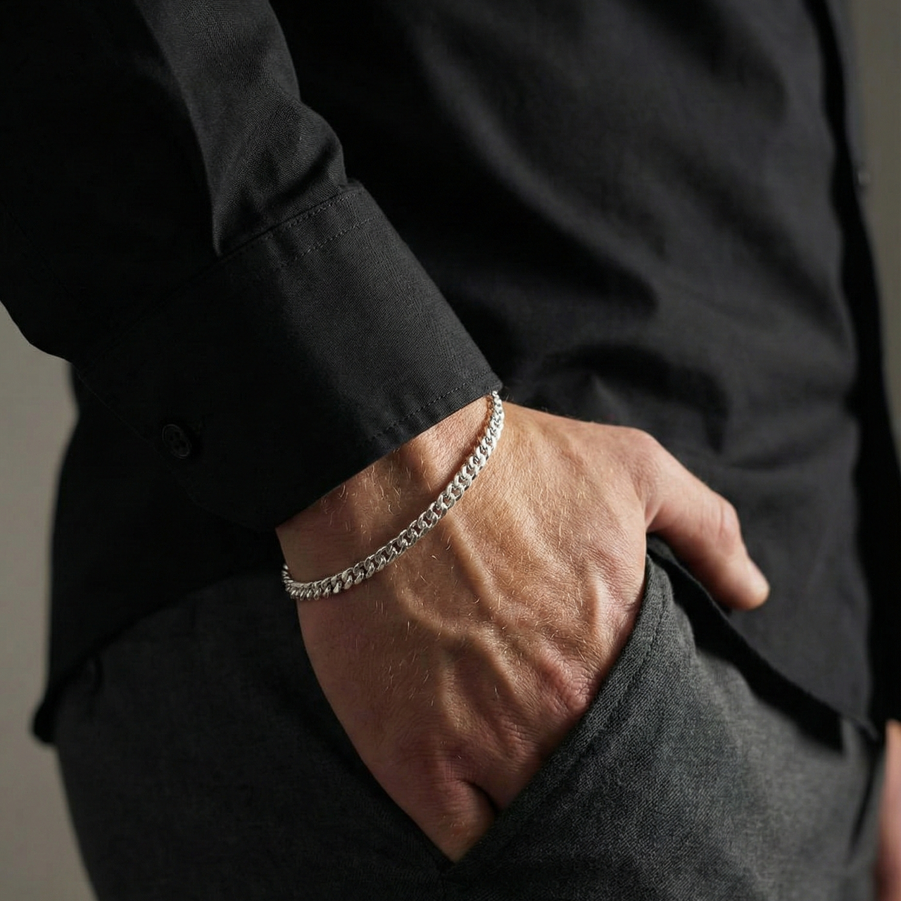 Miami Sutil 4mm — Silver Cuban Bracelet 950